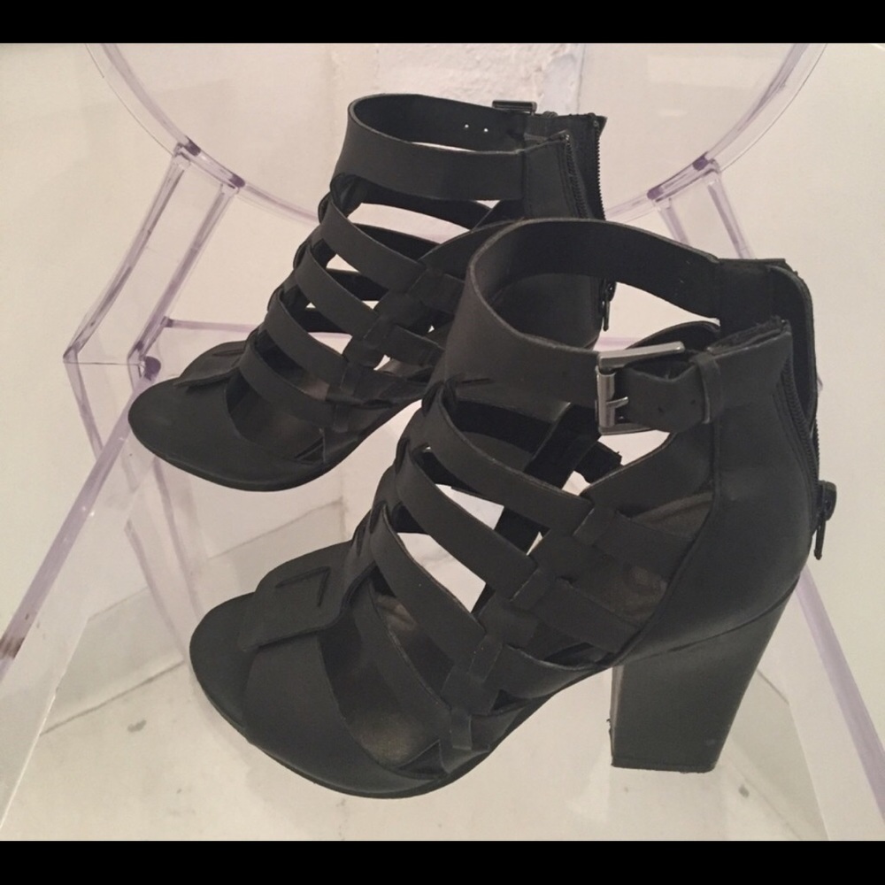 G by Guess gladiator  hunk heel shoe